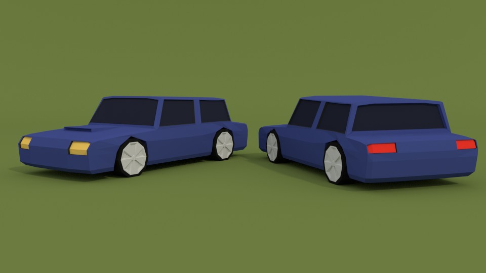 BLENDER Timelapse: Low poly car preview image 1